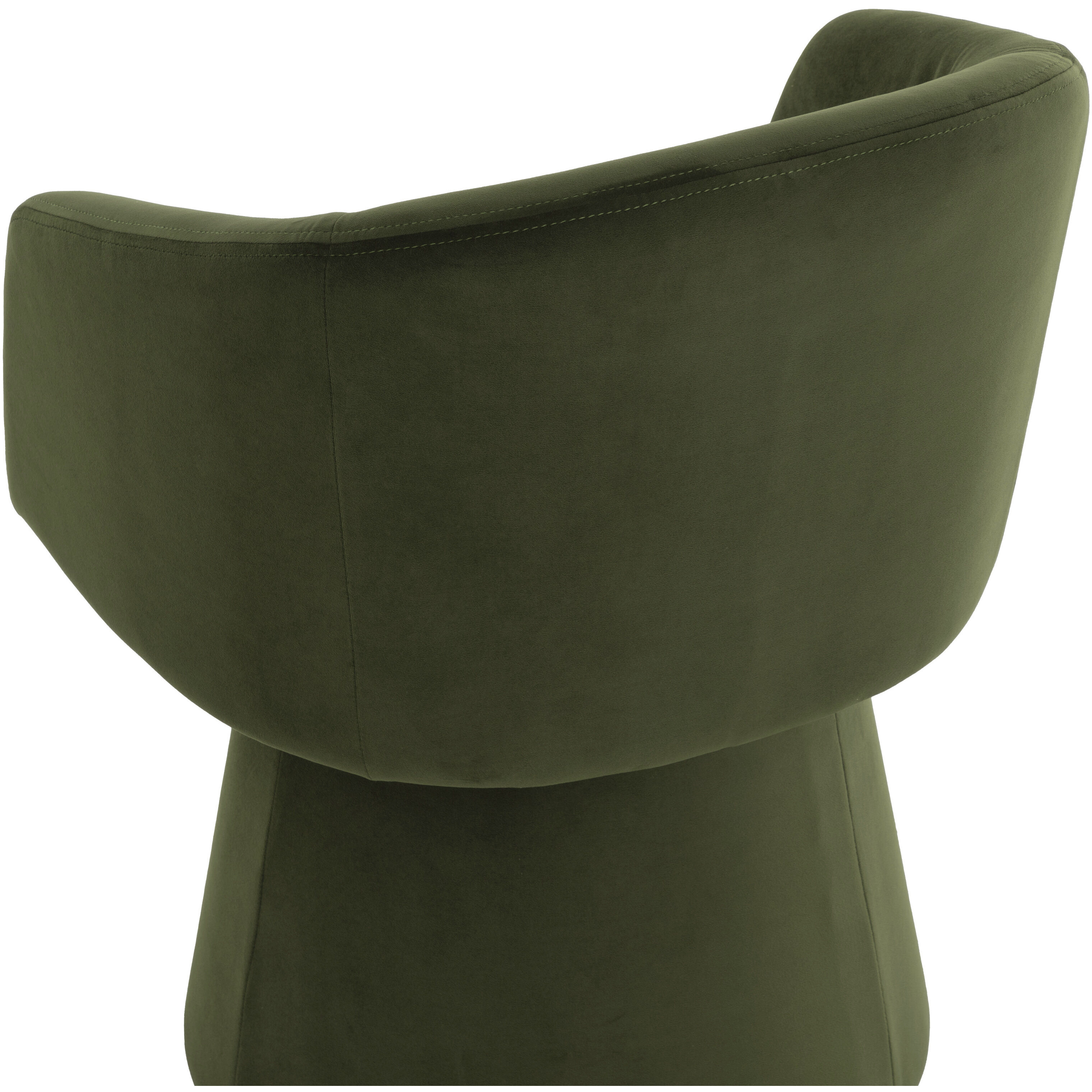Etta Moss Green Swivel Dining Armchair in Copley Cognac
